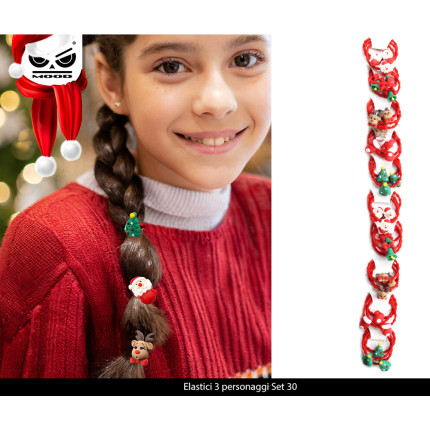 Elastici Natalizi per Bambine (3 Pezzi) Elastici Natalizi per Bambine (3 Pezzi)