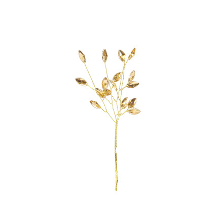 Rametto Con Gemme Oro 17cm (6 Pezzi) Rametto Con Gemme Oro 17cm (6 Pezzi)