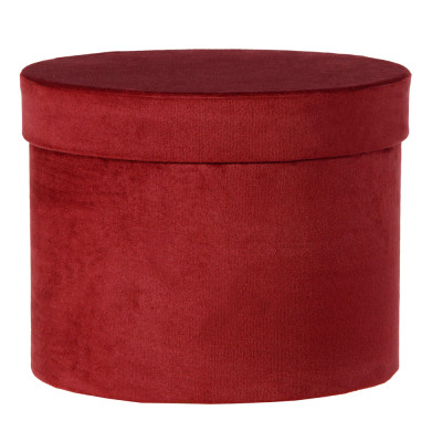 Scatola Tonda in Velluto Rosso 2