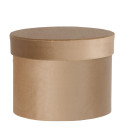 Scatola Tonda in Velluto Beige Scatola Tonda in Velluto Beige
