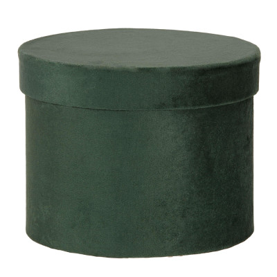Scatola Tonda in Velluto Verde 2