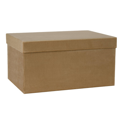 Scatola in Velluto Rettangolare Beige 2