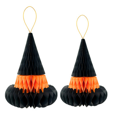 Cappelli da Strega in Carta Plissé (2 Pezzi)