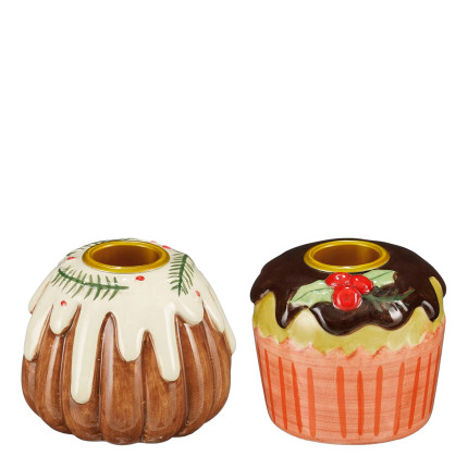 Portacandela a Forma di Pasticcino 7cm