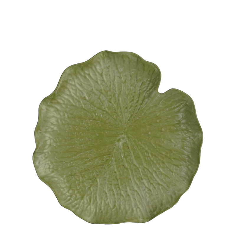Piatto a Forma di Foglia Verde