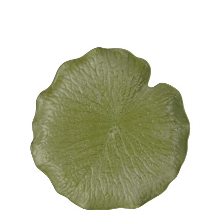 Piatto a Forma di Foglia Verde