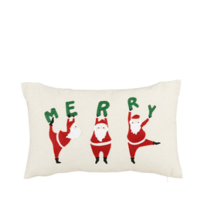 CUSCINO BIANCO CON BABBI NATALE 