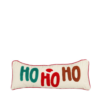 Cuscino Rettangolare Ho Ho Ho Bianco