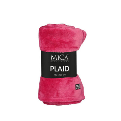 PLAID IN PILE FUCSIA