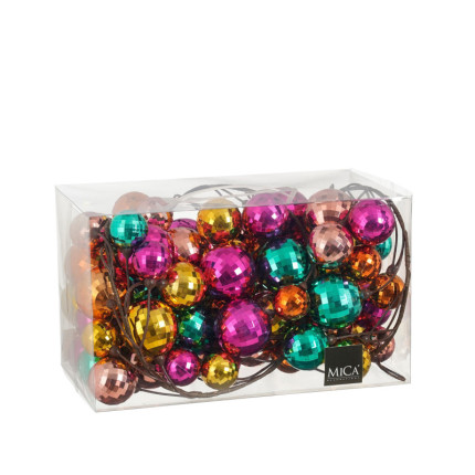 Festone di Palline A Specchio 180cm Festone di Palline A Specchio 180cm