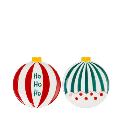 Piatto Anna Sfera di Natale a Righe