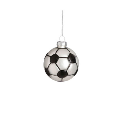 PALLA DA CALCIO PENDENTE IN VETRO