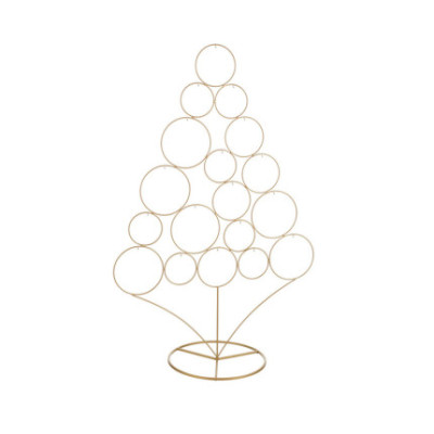 ALBERO IN METALLO ORO CON CERCHI 95CM