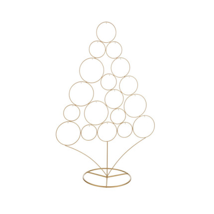 Albero in Metallo Oro Con Cerchi 95cm