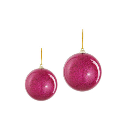 Palline Brillantinate Fucsia