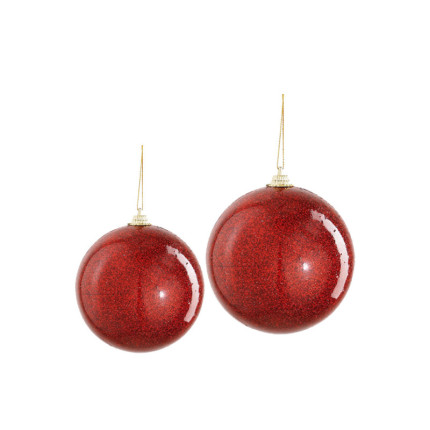 Palline Brillantinate Rosse
