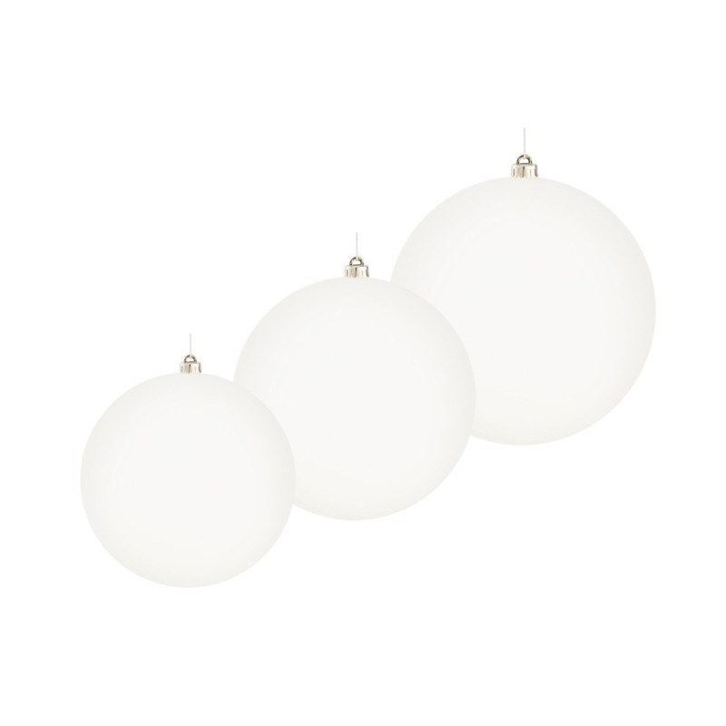 Pallina di Natale Infrangibile Opaca Bianca