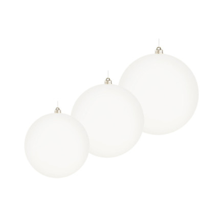 Pallina di Natale Infrangibile Opaca Bianca Pallina di Natale Infrangibile Opaca Bianca