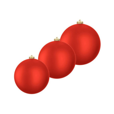PALLA DI NATALE INFRANGIBILE OPACA ROSSA