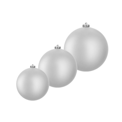 Pallina di Natale Infrangibile Opaca Argento