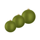 Pallina di Natale Infrangibile Opaca Verde