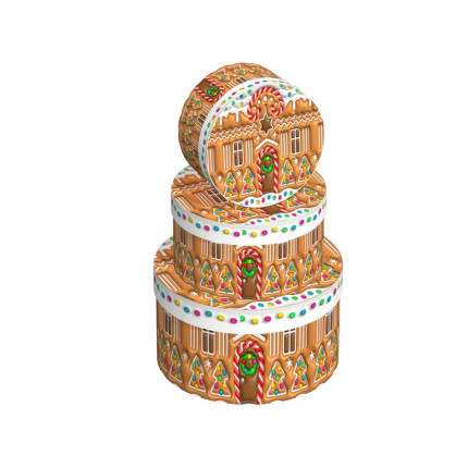 Scatola Tonda Casetta di Marzapane