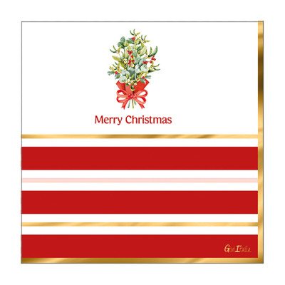 Tovaglioli In Carta Christmas Party (16 pezzi) Incartare