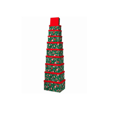 Scatola Rettangolare Verde Xmas