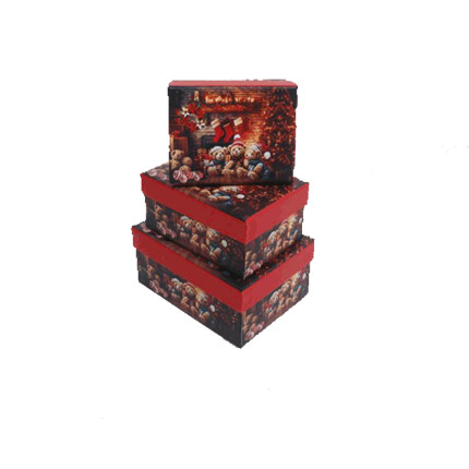 Set Scatole Xmas Orsetti (3 Pezzi)