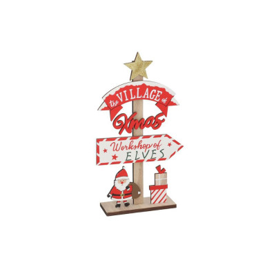 Cartello in Legno Decorativo Xmas Village