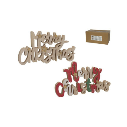 Scritta Merry Christmas in Legno