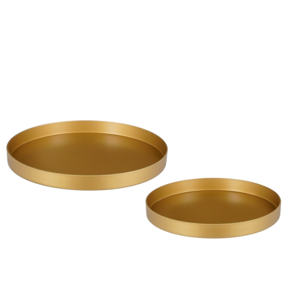 Piatto Decorativo Milano Oro Bordo Alto