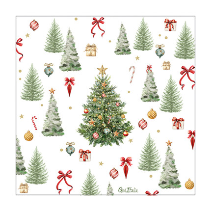 Tovaglioli in Carta Christmas Forest (16 pezzi)