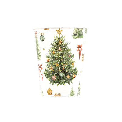 Bicchieri in Carta Christmas Forest (8 pezzi)