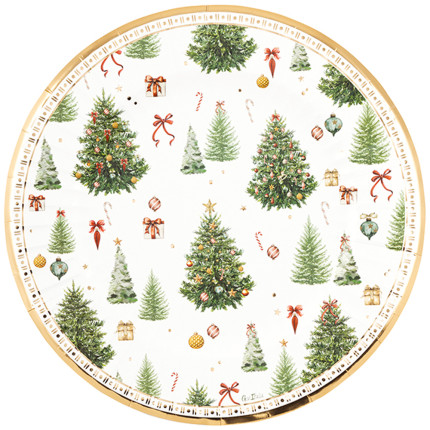 Maxi Piatti in Carta Christmas Forest (6 pezzi)