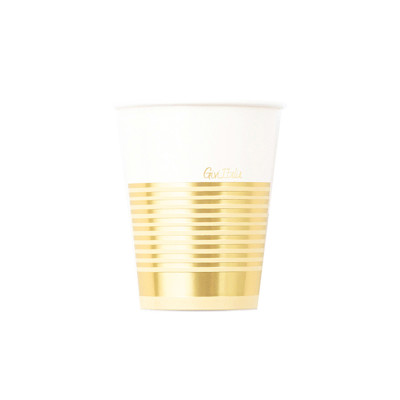 Bicchieri in Carta Elegance Gold (8 pezzi)
