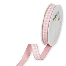 Nastro Tessuto Vichy Rosa e Bianco