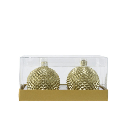 Candela Pallina di Natale Oro (2 Pezzi)