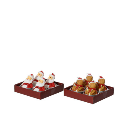 TeaLights Natalizie alla Paraffina (4 Pezzi)