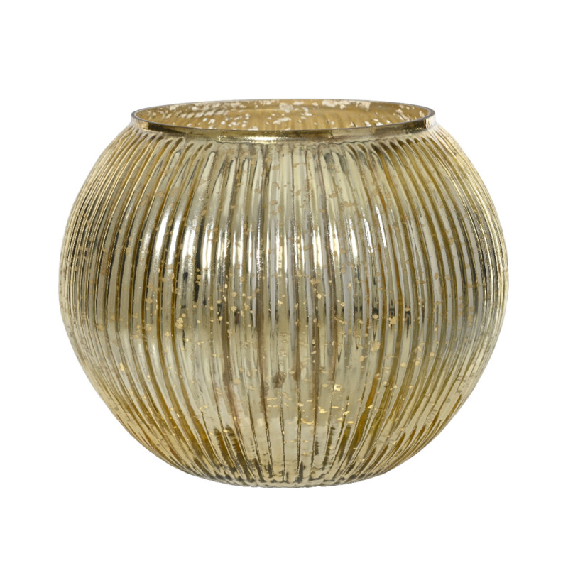 Vaso in Vetro Plissé Oro 23cm