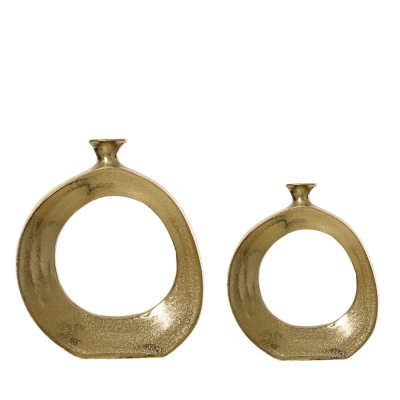 Vaso Design in Alluminio Oro