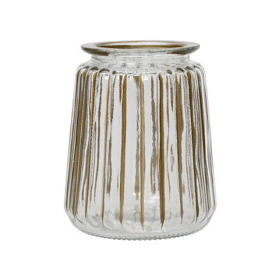 Vaso Trasparente in Vetro Plissé
