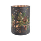 Vaso per Tealight Invernale in Vetro