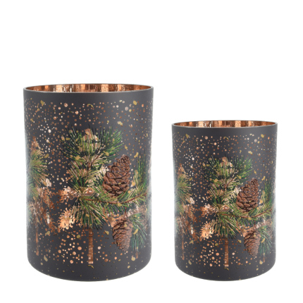 Vaso per Tealight Invernale in Vetro