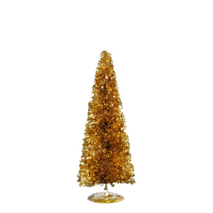 Alberello Glitterato Oro 15cm
