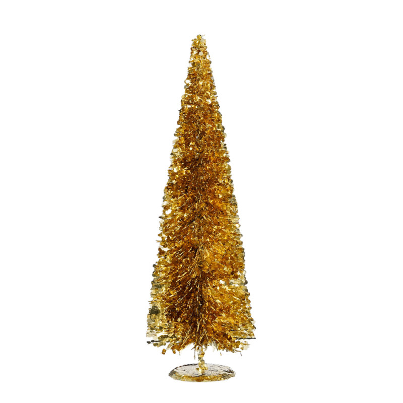 Alberello Glitterato Oro 19cm