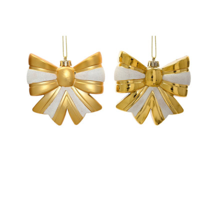 Fiocco Bianco e Oro Pendente