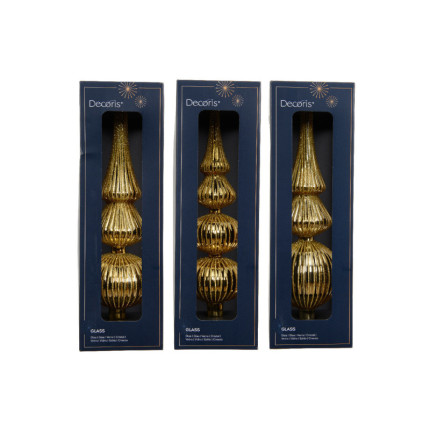 Puntale in Vetro Oro 31cm