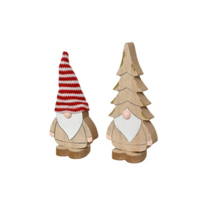 Gnomo in Legno Senza Occhi 18cm