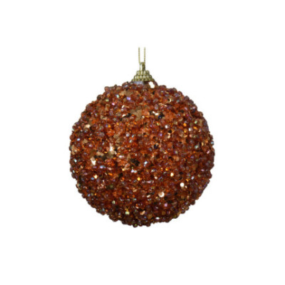 Sfera Marrone con Paiettes 10cm